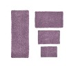 Fantasia Bath Rug Bathroom Rugs Set, Washable Rug, Extra Soft and Absorbent bath Rug, Bath Mat Set, Non-Slip, 4 Pcs Set with Runner, Purple - 2 of 4