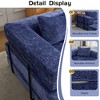 Sapphtopaz Convertible Floor Sofa Couches for Living Room with Fixed-Shape Frame Sectional Cloud Sofa with Chenille Fabric for Apartment - 3 of 4