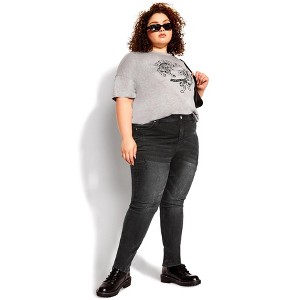 Avenue Women's Plus Size Status Skinny Jean - 1 of 4