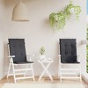 vidaXL Highback Chair Cushions 2 pcs Melange Anthracite 47.2"x19.7"x1.6" Fabric - 4 of 4