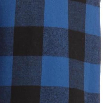 royal black buffalo plaid - 100% cotton flannel