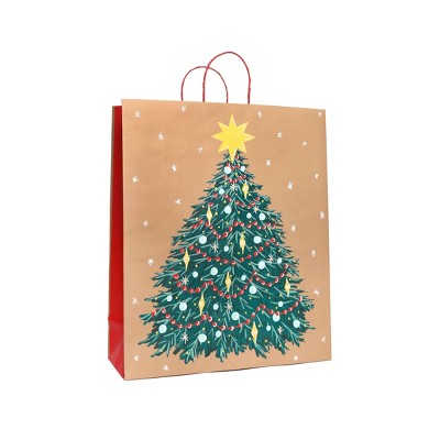 Jumbo Gift Bag Christmas Tree on Kraft - Spritz™
