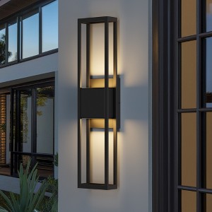 Modern Outdoor Wall Light Integrated LED Waterproof Matte Black Exterior Lighting Fixtures for House Porch Patio Garage Door Backyard Indoor - 1 of 4
