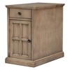 Zeus & Ruta Classic Vintage End Table with USB Ports, Multifunctional Drawer with Cup Holders for Living Room - 2 of 4