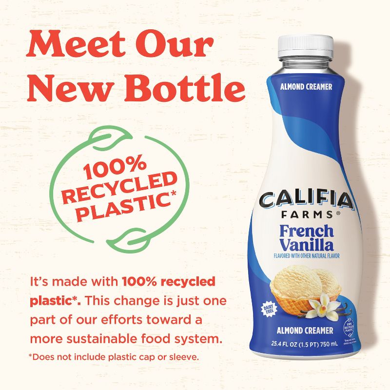 Califia Farms French Vanilla Almond Milk Coffee Creamer - 25.4 fl oz, 3 of 9