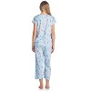 Casual Nights Women's Short Sleeve Lace Dot Capri Pajama Set - 3 of 4