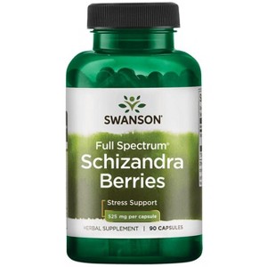 Swanson Herbal Supplements Full Spectrum Schizandra Berries 525 mg 90 Caps. - 1 of 2