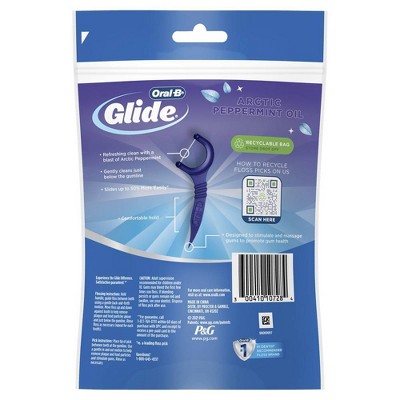 Oral-b Glide Arctic Peppermint Oil Dental Floss Picks Mint - 150ct : Target