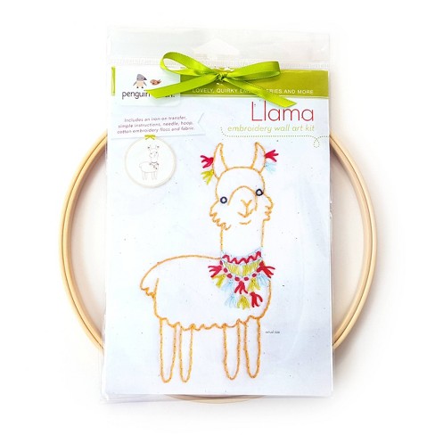 Penguin Fish Llama Embroidery Wall Art Kit Target