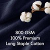 100% Cotton Solid Color Heavyweight Bath Towel Set, Anti-Microbial Certified Highly Absorbent Plushy Bath Towel - 4 of 4