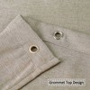 Flax Linen Like 240GSM Heavy Weight Fabric Shower Curtain for Bathroom - 4 of 4