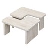 NicBex 47.24" Rectangular Wood Coffee Table,Farmhouse Detachable End Table,L-Shaped Coffee Table,Center Table for Living Room,Dining Room - 2 of 4