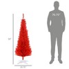 5FT Decorated Christmas Tree, Pencil Christmas Tree with 294 Realistic Branch Tips and Plastic Stand - 3 of 4
