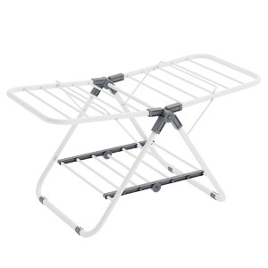 SONGMICS Small Clothes Drying Rack, Foldable 2-Level Laundry Drying Rack, Space-Saving, 17.3 x 39.8 x 19.7 Inches - 1 of 4