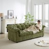 99" Deep Seat Chenille Sofa Couch, Fluffy Upholstered 3-Seater for Living Room, Bedroom, or Apartment, Comfy Modern Lounge Furniture - 2 of 4