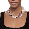 Ross-Simons Cultured Pearl, Rose Quartz and Amethyst Torsade Necklace in Sterling Silver Size 18 - 2 of 4