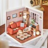 ROBOTIME Plastic House Building Set DIY Miniature Dollhouse Playset for Mini Figures Toys Diorama Kit Gifts, Multicolored, 6.4"*6.4"*6" - 4 of 4