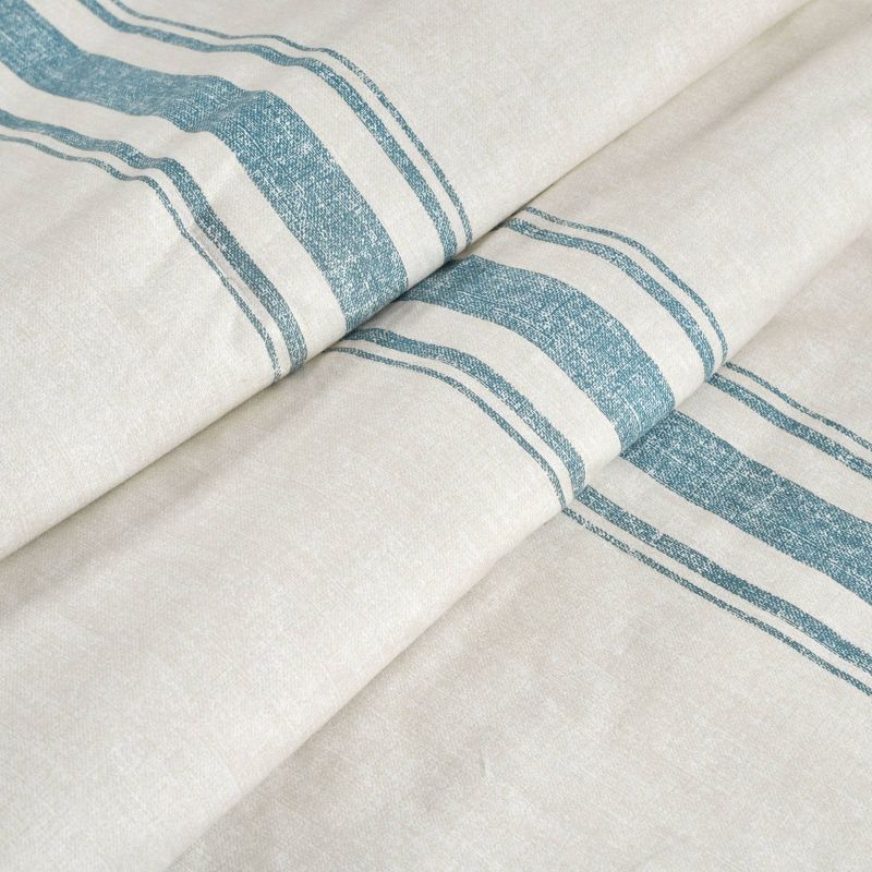 Lush D&#233;cor 50&#34;x60&#34; Farmhouse Stripe Throw Blanket Blue, 4 of 10
