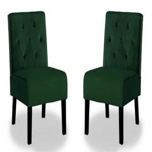 29.5"Armless Button Tufted Pattern Accent Chair - 1 of 4