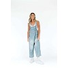 Coolmee Women's Barrel Overalls Jumpsuits for Casual Loose Baggy Jeans Pants Sleeveless Bib Jumpers with Pockets - 3 of 4
