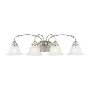 Livex Lighting Edgemont 4 - Light Vanity in  Brushed Nickel - 1 of 1