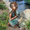Design Toscano New Friend, Boy with Frog Cast Bronze Garden Statue - 2 of 4