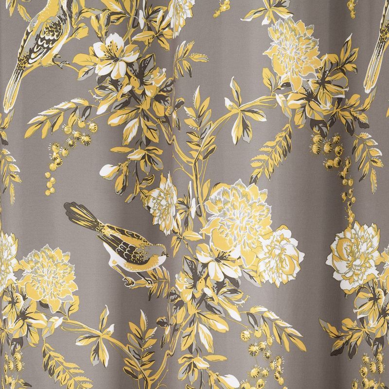 Set of 2 Farmhouse Bird and Flower Insulated Grommet Blackout Window Curtain Panels - Lush Décor, 5 of 8