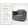 Sectional Sofa, U Shape Sectional Couch, 5 Person Sectional Sofa with Double Chaise Longue for Living Room Furniture, Gray - 4 of 4