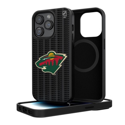 Keyscaper NHL Western Conference Teams Text Backdrop MagSafe Compatible Cell Phone Case for Apple iPhone