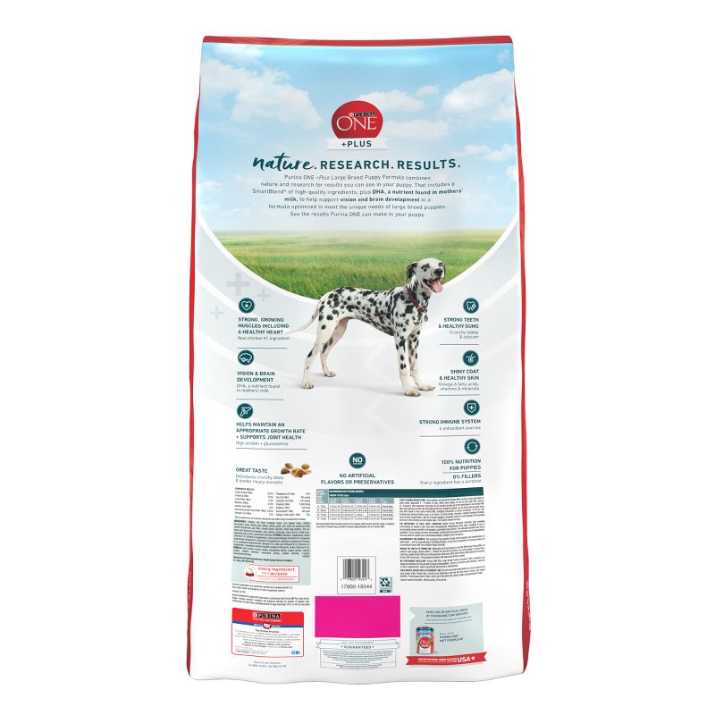 Purina ONE SmartBlend Large Breed Puppy Natural Chicken Flavor Dry Dog Food - 40lbs, 4 of 9