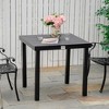 Outsunny Patio Dining Table for 4, Rectangular Aluminum Outdoor Table for Garden Lawn Backyard, Black - 3 of 4