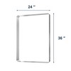 CIPACHO Brushed Silver Metal Framed Wall Mirror - Unbreakable, Anti-Delivering, Distortion-Free, Easy Install - 3 of 4