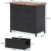 Tribesigns 2-drawer File Cabinet, Wooden Lateral Filing Cabinet, Home Office File Cabinet for A4, Letter Size - 3 of 4