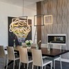 LLHZSY Rustic Aluminum Dimmable Rectangle LED Linear Pendant Light Fixture- W43 3/10" - 3 of 4