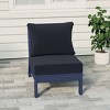 WestinTrends  Avalon Outdoor HDPE Deep Seating Modular Armless Patio Chair with Patio Cushions - 2 of 4