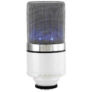 MXL 990 Blizzard White Limited-Edition LDC Microphone With Blue LED - 1 of 4