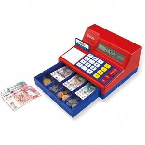 Pretend Play Calculator Cash Register with , Classic Counting Toy, Cash Register, 73 Pieces - 1 of 3