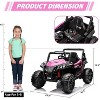 Ride On Car for Kids, 12V Toy Electric Truck UTV with Large Wide Seat and Remote Control, Led Lights, 2 Spring Suspension - 3 of 4