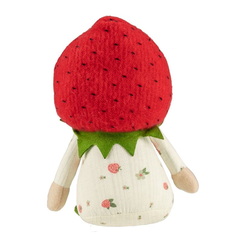 Northlight 9.5" Green and Red Boy Springtime Strawberry Gnome, 5 of 6