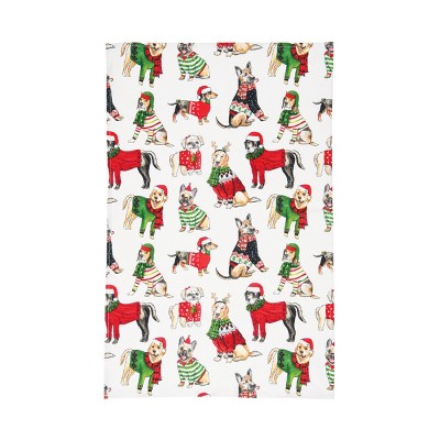 Christmas Hanging Kitchen Towel, Christmas Kitchen Towels, Holiday Dish  Towel, Pinecone Kitchen Towel, Dog Paw Towel, Merry Christmas Towel 