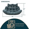LeisureMod Modern Upholstered 2 Person Hanging Egg Swing Cushion with Headrest Large Breathable Folding Cushion - 4 of 4