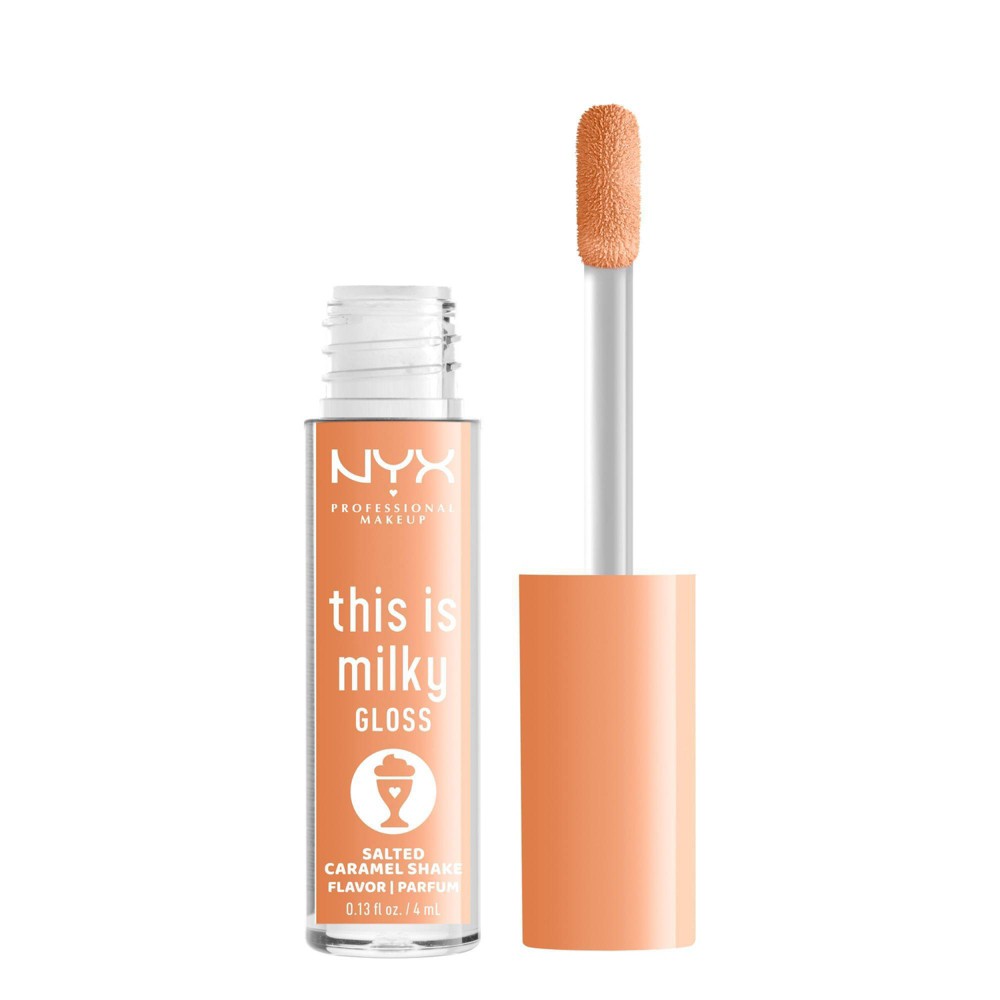 Photos - Lipstick & Lip Gloss NYX Professional Makeup This is Milky Gloss Hydrating Lip Gloss - Salted Caramel Shake - 0.13 fl oz 
