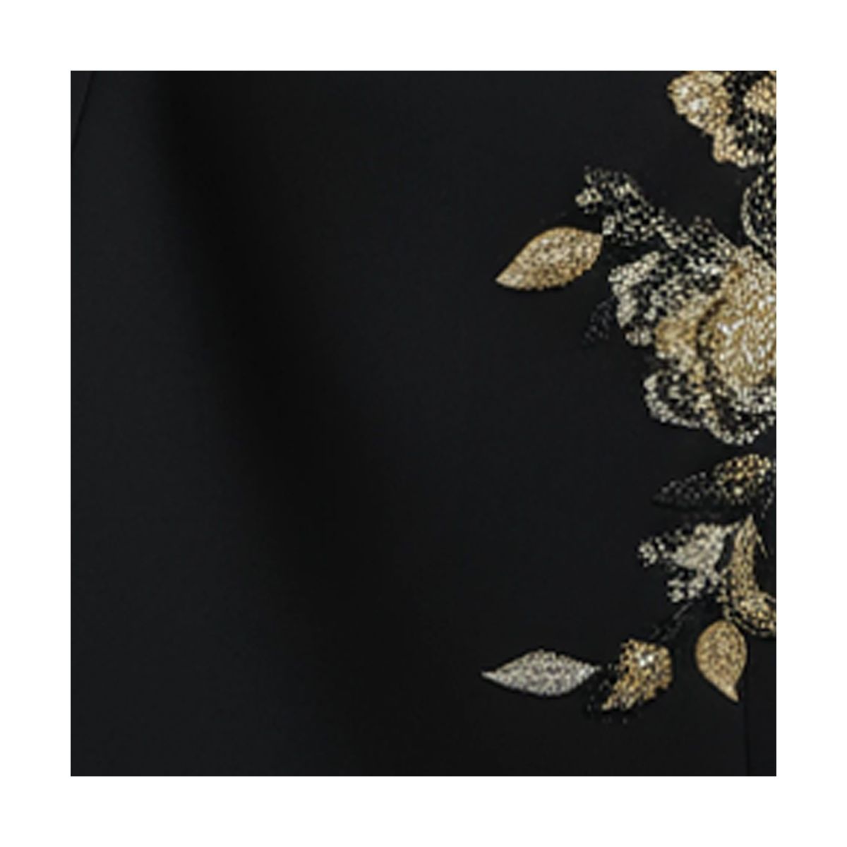 RENE RUIZ SHORT SLV A-LINE CREPE COCKTAIL W/ SIDE POCKETS & FLORAL EMB/BEAD APPLIQUES - thumbnail 3