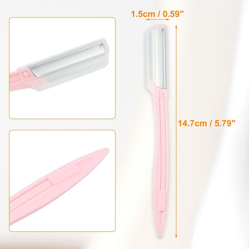 Unique Bargains Women's Eyebrow Razor Brow Shaper for Hair Remover with Cover, 2 of 5