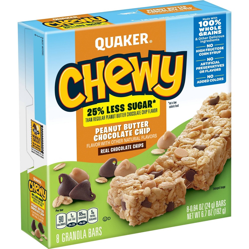 UPC 030000311769 product image for Quaker Chewy Low Sugar Peanut Butter Chocolate Chip Granola Bars - 8ct | upcitemdb.com