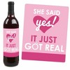 Big Dot of Happiness Bride-to-Be - Bridal Shower & Classy Bachelorette Party Decorations for Women - Wine Bottle Label Stickers - Set of 4 - 3 of 4