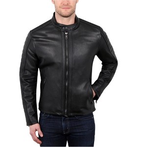 William Rast Mens Leather Motorcycle Jacket - 1 of 1