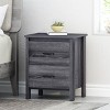 GlasFlength Nightstands Modern Toolless Assembly Bedside Table with Two Drawers Simple Design for Bedroom Storage, Gray, 19.15"*15.75"*23.25" - 2 of 4