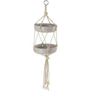 The Lakeside Collection Macrame Bird Feeder and Waterer - 1 of 3