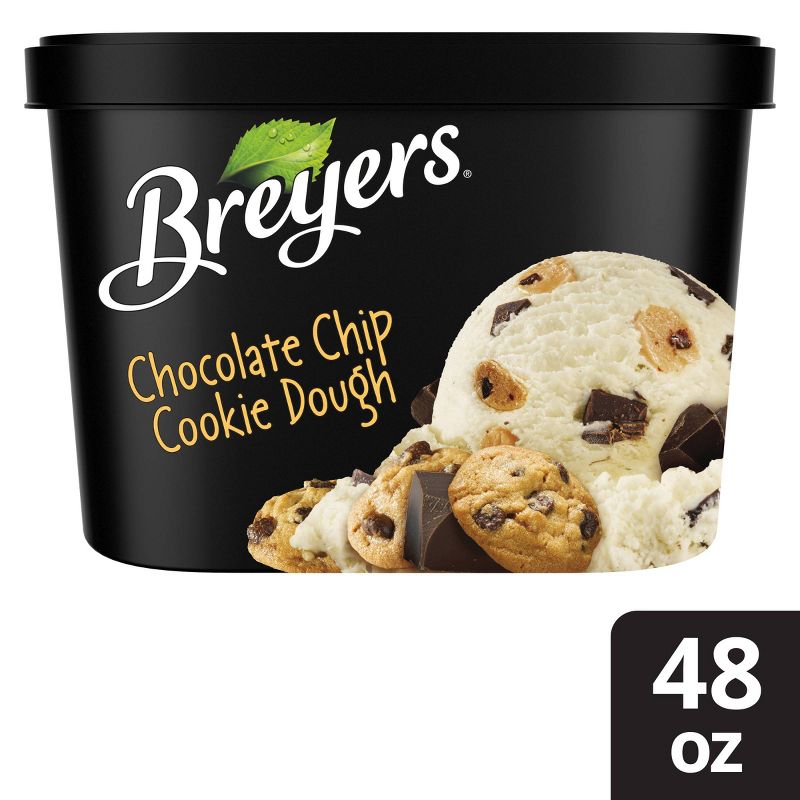 Breyers Chocolate Chip Cookie Dough Frozen Dairy Dessert - 48oz, 1 of 10